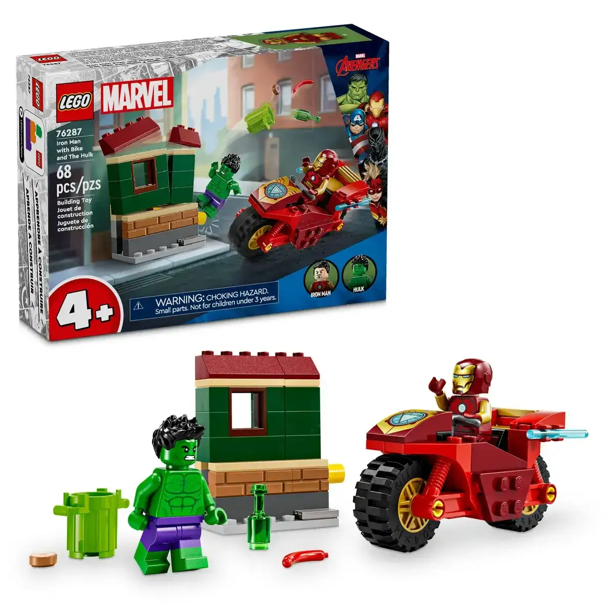 Buy LEGO 76287 Iron Man with Bike and The Hulk (Marvel