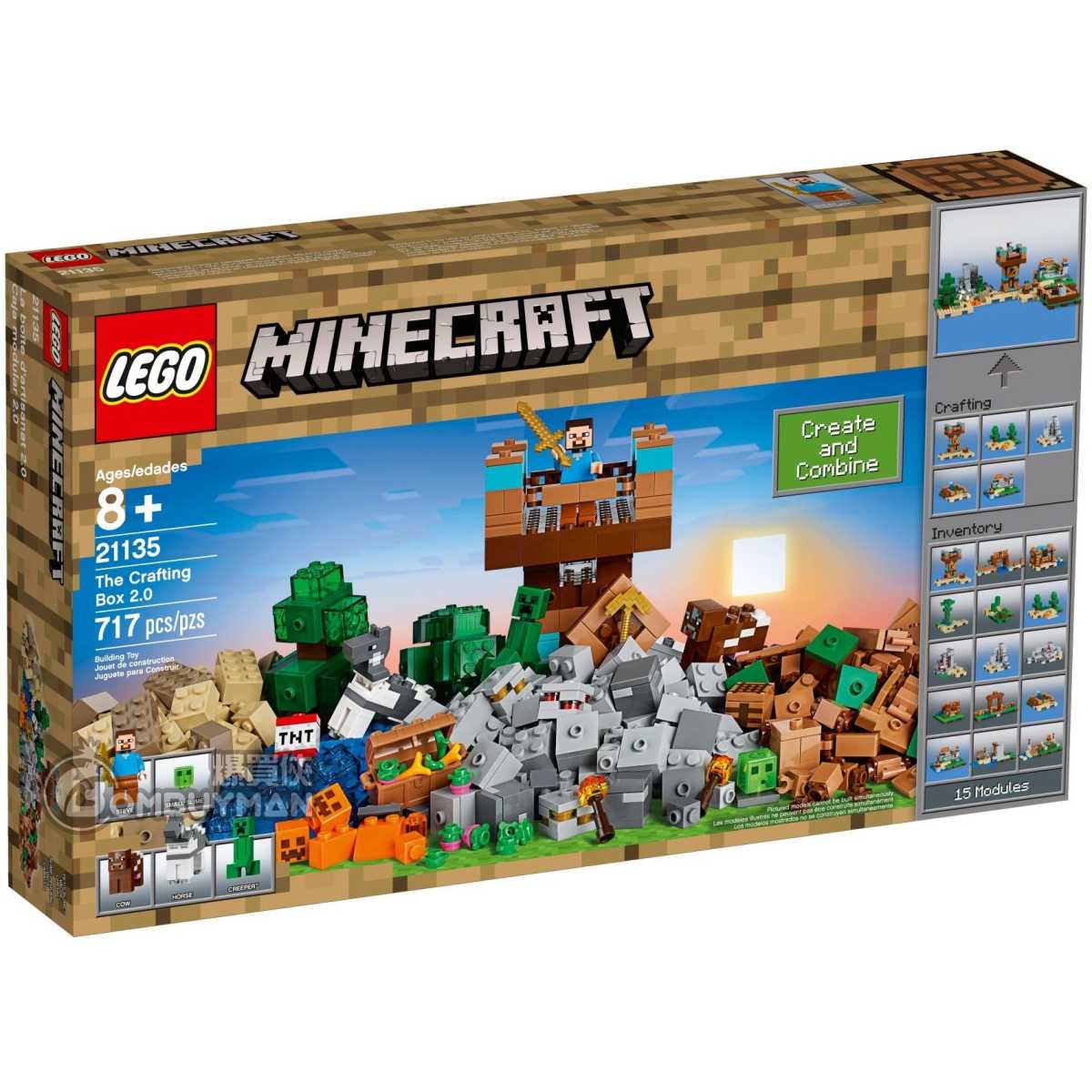 Lego Minecraft - Minifigures, animaux, polybag, objets