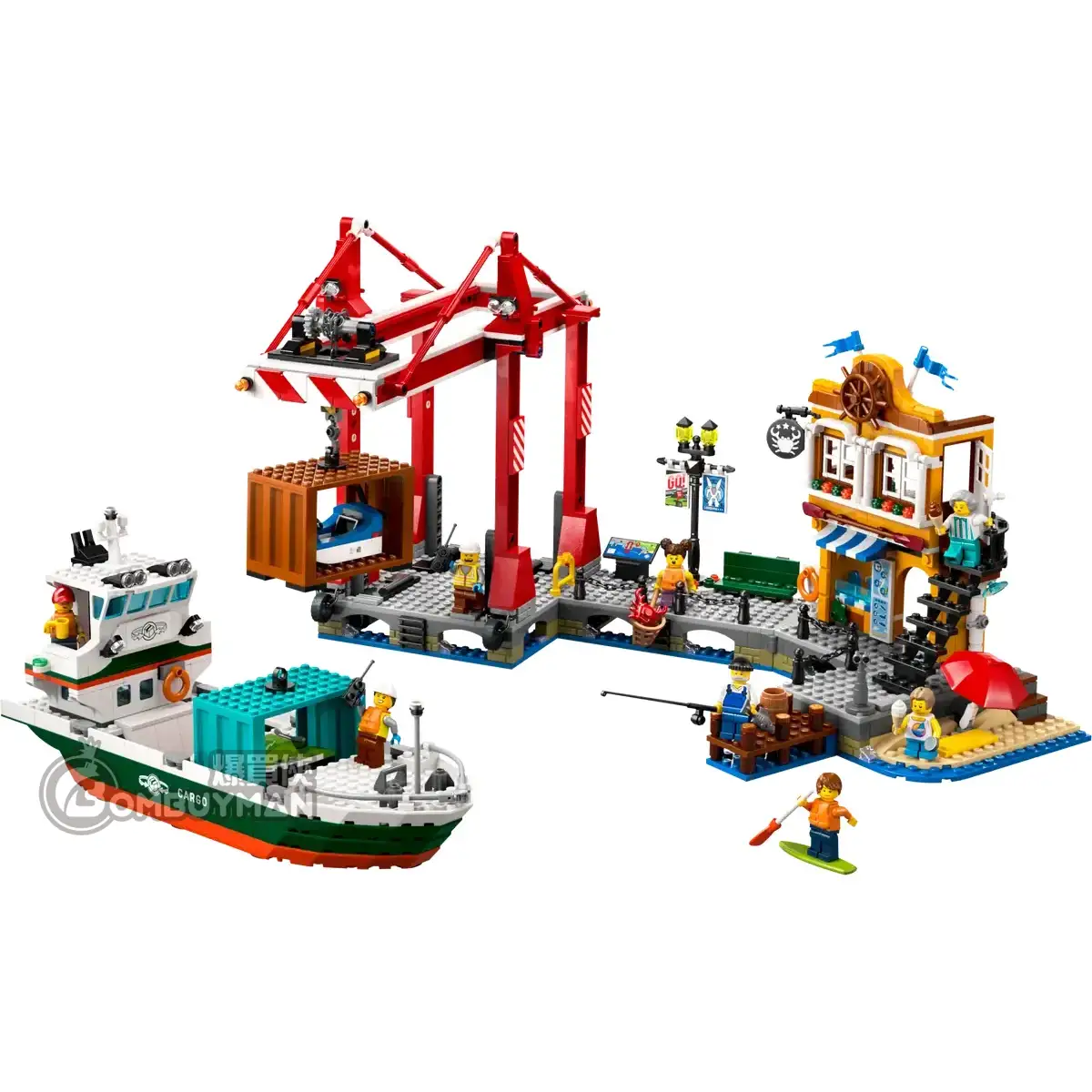 極上友一銘　鶴根付　21g 東Y7-0324☆2F 爆買】LEGO 60422 Seaside Harbor with Cargo Ship 濱海港口和