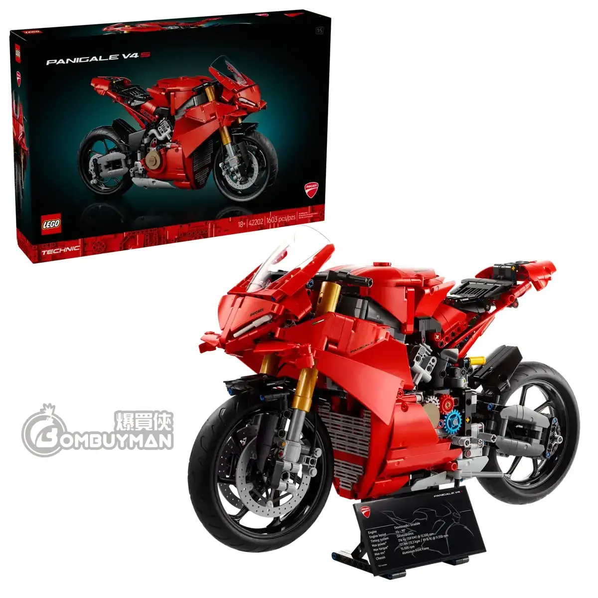 爆買】LEGO 42202 Ducati Panigale V4 S Motorcycle (Technic) - 爆買