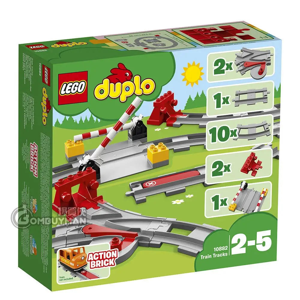 Cargo Train Duplo Train Bridge Kmart Buy LEGO 10882 Train Tracks - Main Image