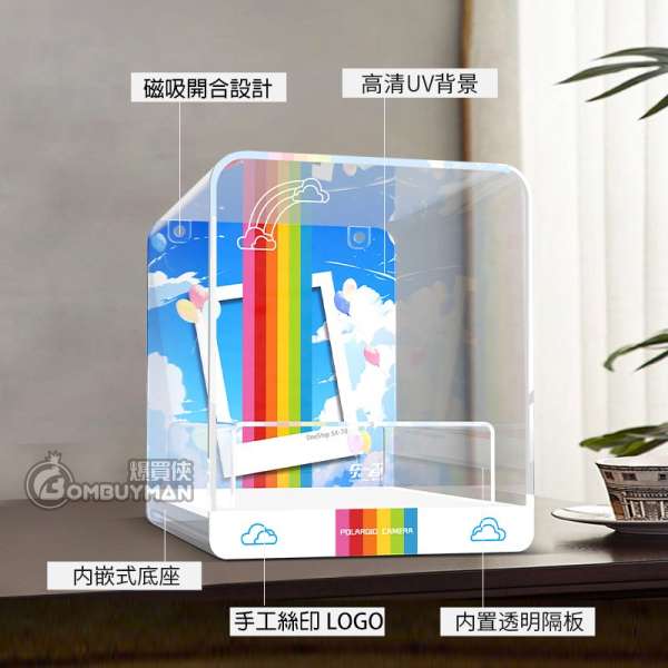 預購】Light Your Bricks LEGO 21345 Polaroid OneStep SX-70 Camera  專用展示盒(不包含LEGO) - 爆買俠BOMBUYMAN