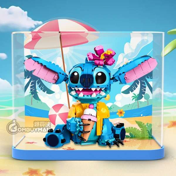 専用商品 預購】Light Your Bricks LEGO 43249 Stitch 一體式專用展示盒
