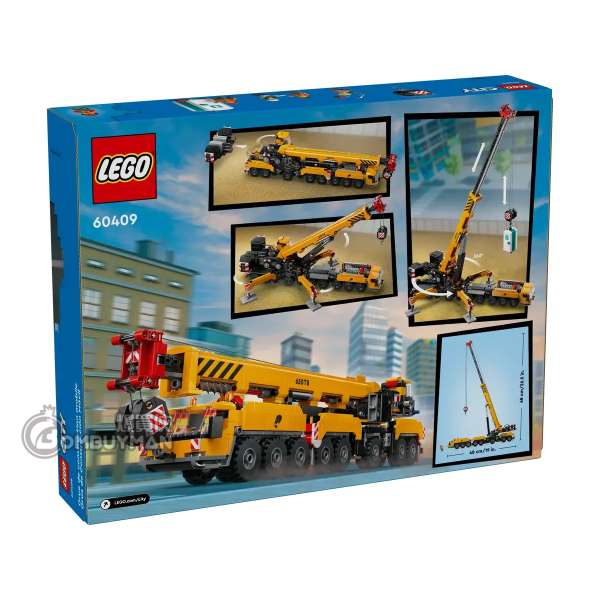 爆買】LEGO 60409 Yellow Mobile Construction Crane 移動式工程