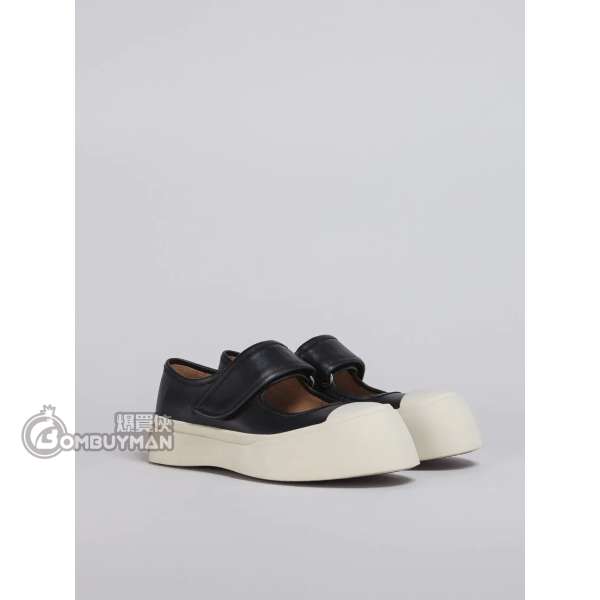 Buy Marni # Black nappa leather Mary Jane sneaker
