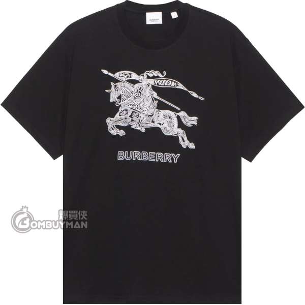 Burberry #8072775 S 短袖T恤 男款 黑色
