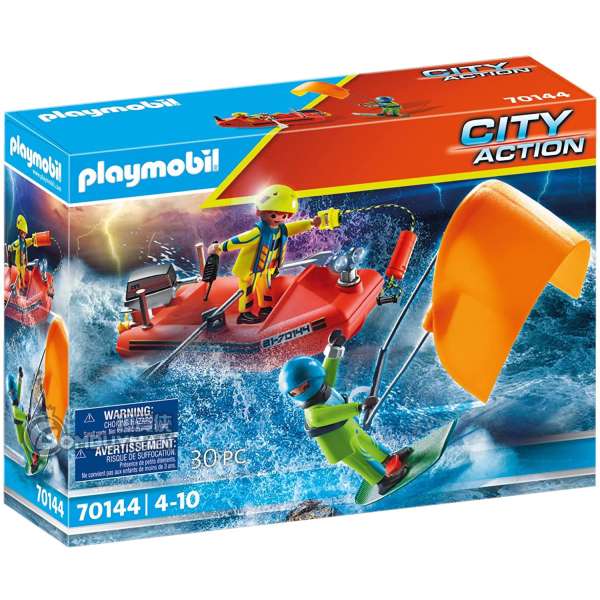 Playmobil 70144 Kitesurfer Rescue with Speedboat (City Action)