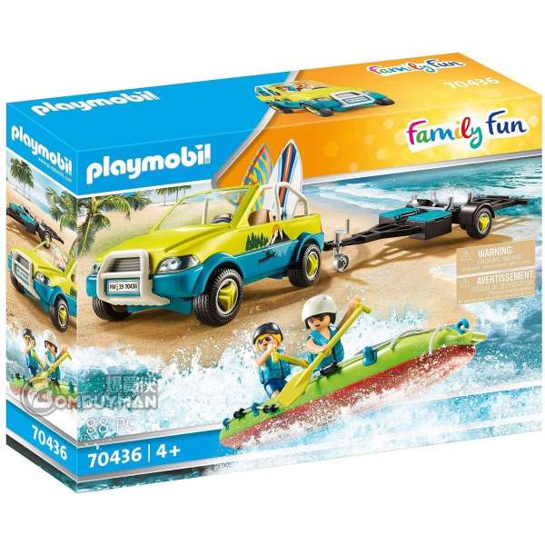 Playmobil 70436 Beach Car with Canoe (Family Fun)
