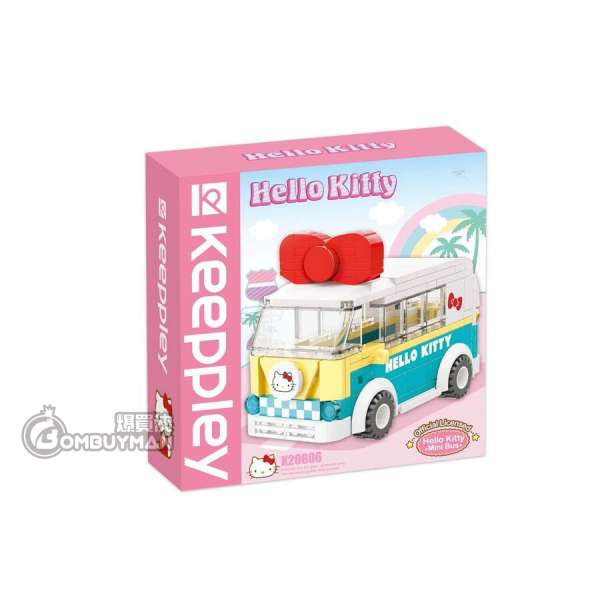 Qman Keeppley KT-K20806 Hello Kitty小巴造型積木 (Sanrio)