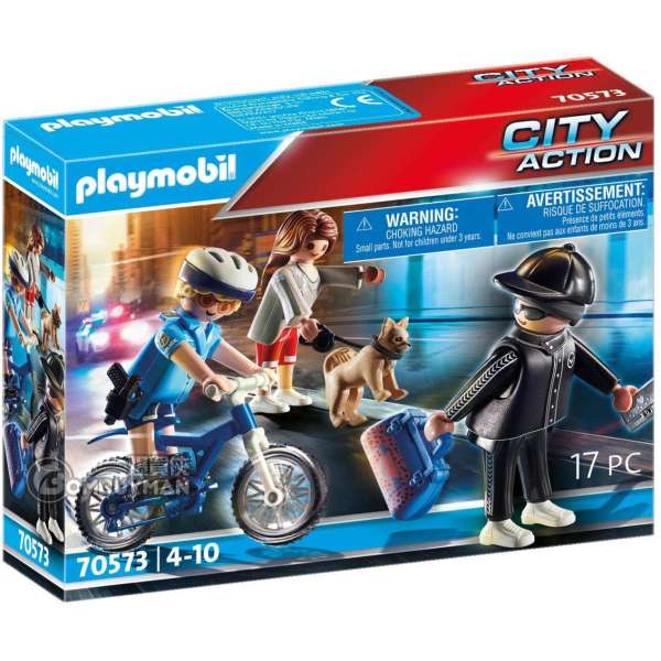 Playmobil 70573 Police Bicycle with Thief (City Action) 