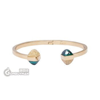 Swarovski施華洛世奇 Glance 綠色和金色水晶 開口手鐲 5294962
