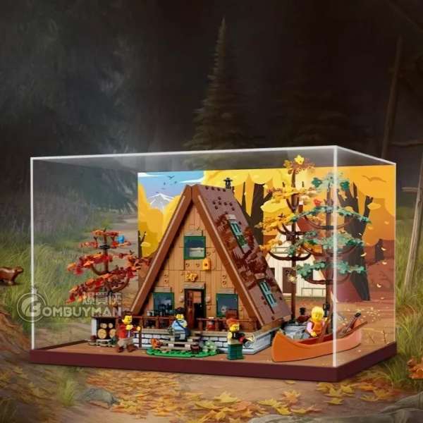 Light Your Bricks LEGO 21338 A-Frame Cabin 三角小木屋 專用展示盒 (不包含LEGO)
