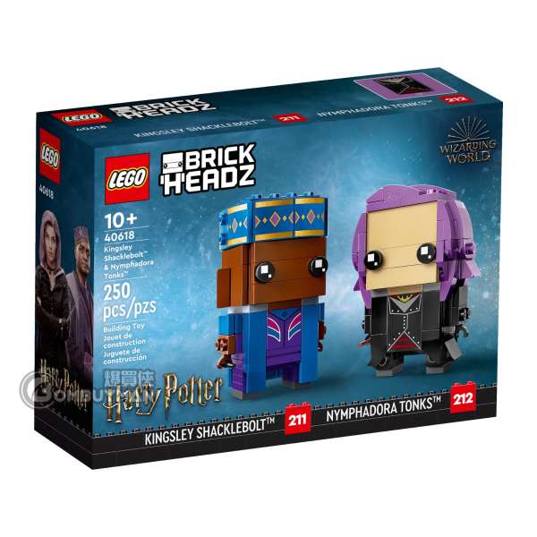 LEGO 40618 Kingsley Shacklebolt™ & Nymphadora Tonks™ (Brickheadz，Harry Potter™ 哈利波特)