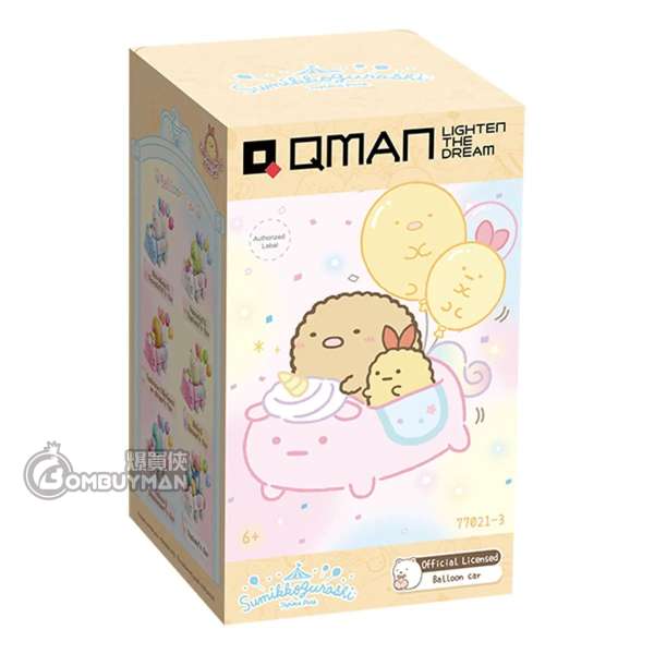Qman Keeppley QM-30489 炸豬排&炸蝦尾氣球車車 (角落生物)