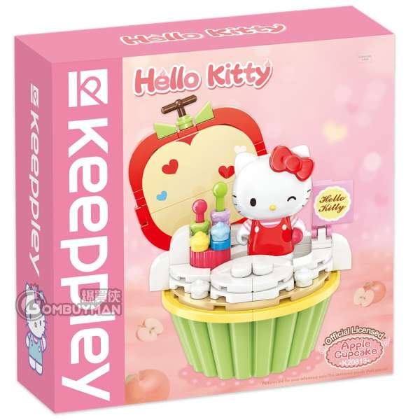 Qman Keeppley KT-K20813 Hello Kitty杯子蛋糕造型積木 (Sanrio)