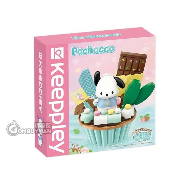 Qman Keeppley PC-K20821 Pochacco杯子蛋糕造型積木 (Sanrio) 