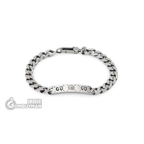 GUCCI GHOST銀鏈條手鍊 YBA455321 - SIZE "16"