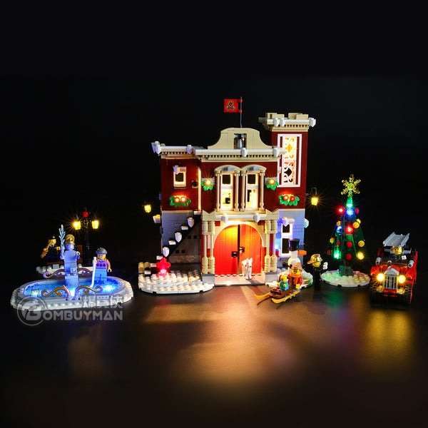 Lightailing LEGO 10263 Winter Village Fire Station 冬季鄉村消防局 專用燈光組件 (不包含LEGO)