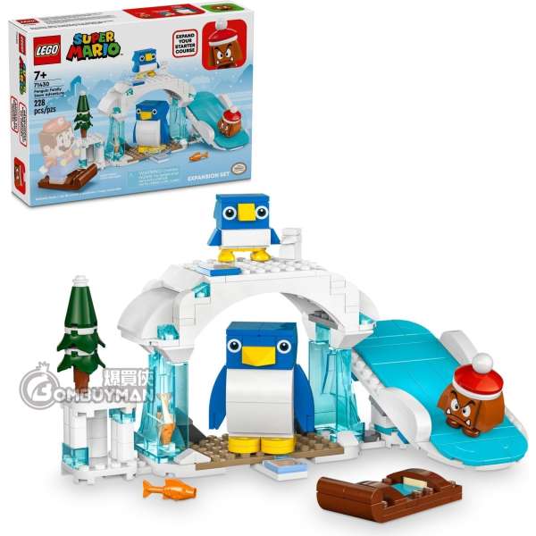 LEGO 71430 Penguin Family Snow Adventure Expansion Set (Super Mario)