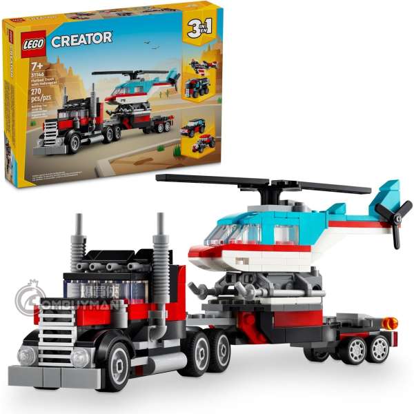 LEGO 31146 Flatbed Truck with Helicopter 平板卡車和直升機 (Creator 3in1)