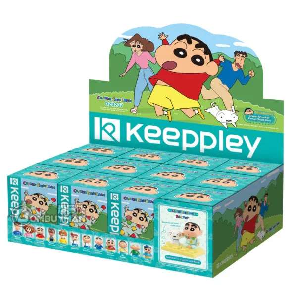 Qman Keeppley QM-DZ0207 蠟筆小新口袋積木人盲盒 - 隨機1隻