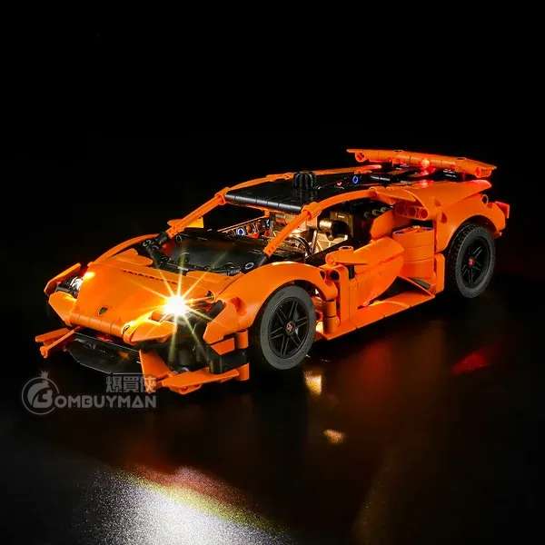 Lightailing LEGO 42196 Lamborghini Huracán Tecnica Orange 專用燈光組件 (不包含LEGO)