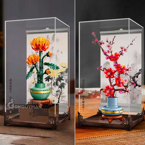 Light Your Bricks LEGO 10368 菊花 / 10369 梅花 一體式展示盒 (不包含LEGO)