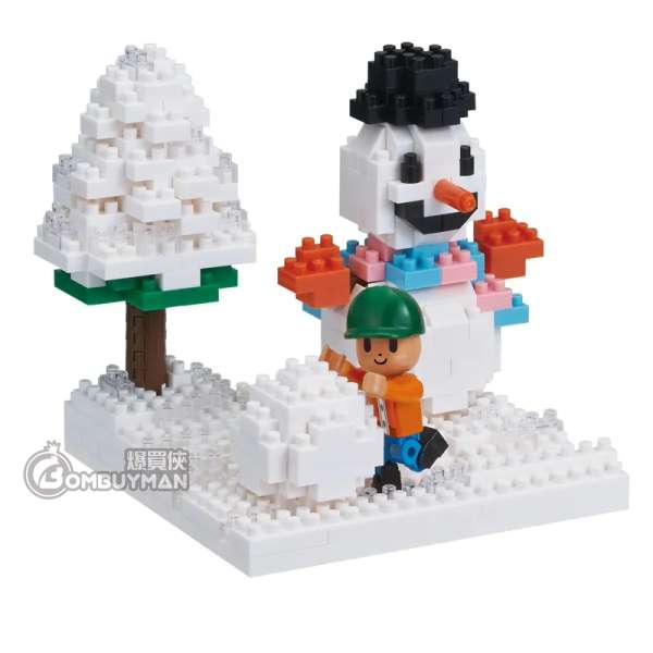 nanoblock NBH-165 NANOBLOCK PLAY IN THE SNOW 場景系列-我正在堆雪中!!