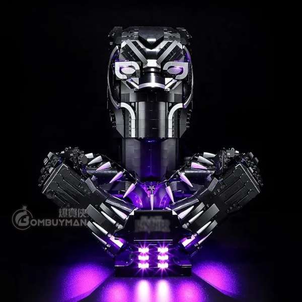 Lightailing LEGO 76215 Black Panther 黑豹 (黑豹2:瓦干達萬歲,Marvel 漫威) 專用燈光組件(不包含LEGO)