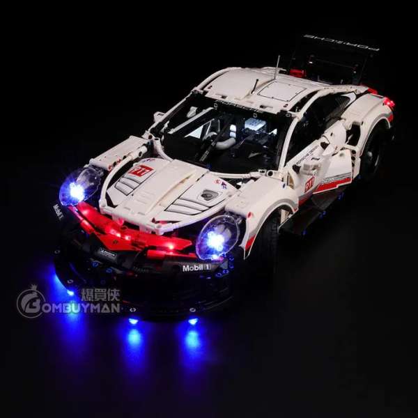 Briksmax LEGO 42096 Porsche 保時捷 911 RSR (遙控版) 燈光組件 (不包含LEGO)