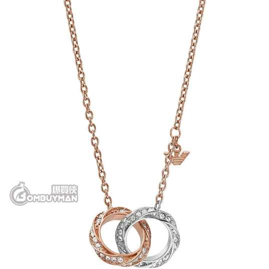 Emporio Armani EGS3004221 Two-Tone Stainless Steel Chain Necklace 玫瑰金色女士項鏈
