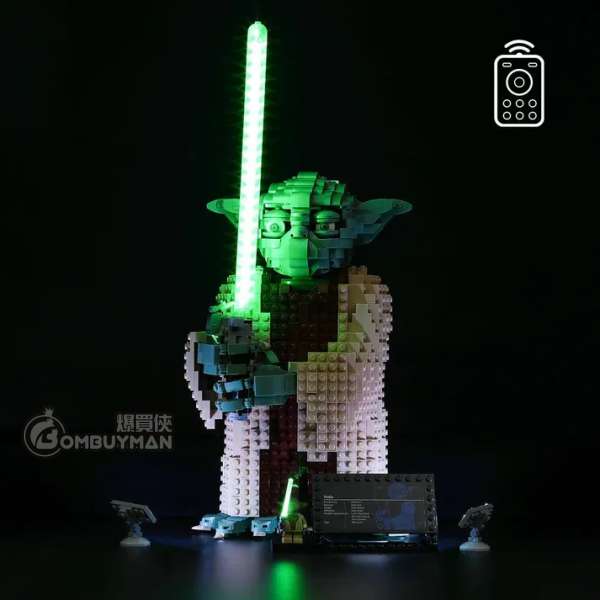 Briksmax LEGO 75255 Yoda™ (Star Wars™ 星球大戰) 專用燈光組件連遙控 (不包含LEGO)