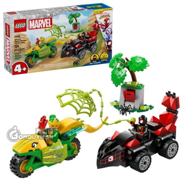 LEGO 11198 Spin and Electro Dinosaur Vehicle Chase 隱蜘蛛和電光女恐龍車追逐戰 (Marvel 漫威)