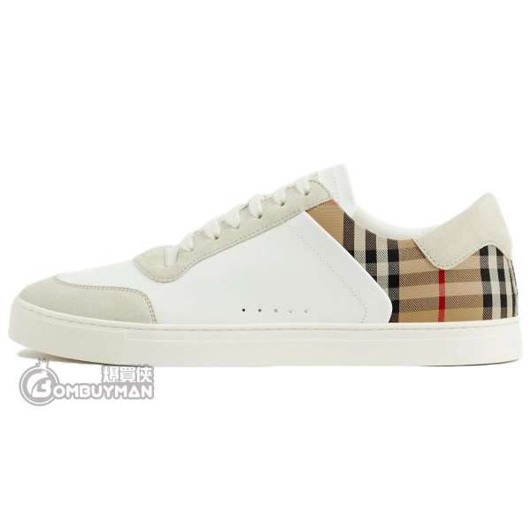 Burberry # 8069089 LEATHER, SUEDE AND CHECK SNEAKERS EU40