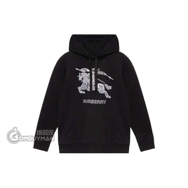 Burberry #8072776 XXLBurberry embroidered-EKD logo-print Hoodie