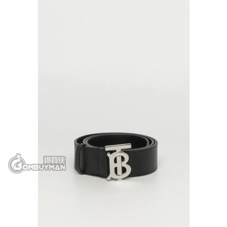 BURBERRY Leather Wide TB Belt 男款腰帶 8066651 105