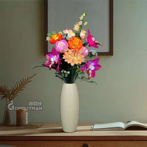 Lightailing LEGO 10342 Pretty Pink Flower Bouquet 專用燈光組件(不包含LEGO)