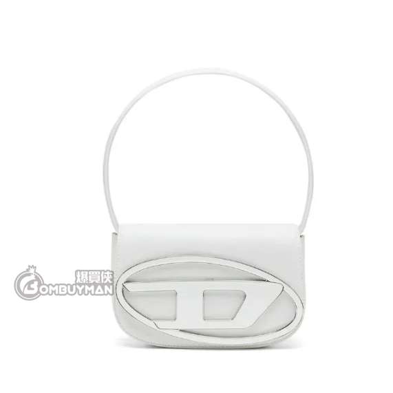 Diesel #X08396PR818T1003 1DR-Iconic 可調節肩帶手提單肩包(白色)