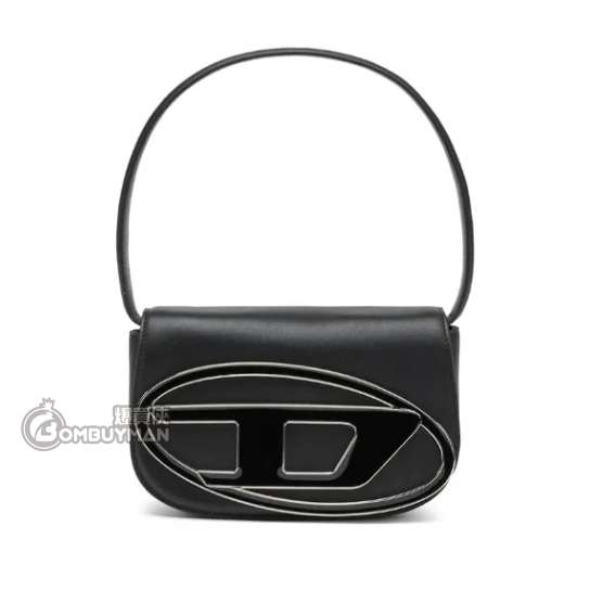 Diesel #X08396PR818T8013 1DR-Iconic 可調節肩帶手提單肩包(黑色)
