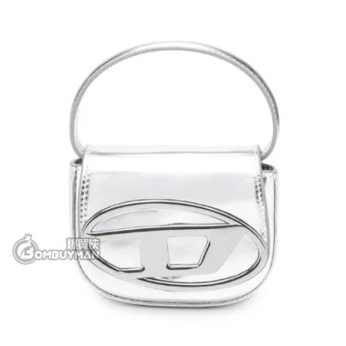 Diesel #X08957PS202H0535 1DR-XS-S-Iconic mini bag in mirrored leather (Silver)