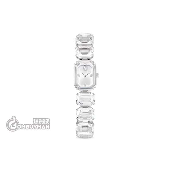 Swarovski 施華洛世奇 5621173 方形切割白色水晶手鍊不銹鋼手錶 (瑞士製造)
