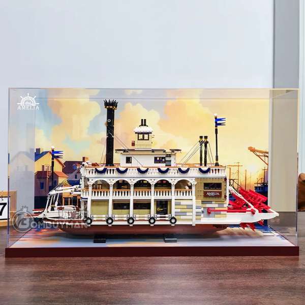 Light Your Bricks LEGO 21356 River Steamboat 河流蒸氣船一體式專用展示盒 (不包含LEGO)