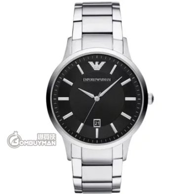 Emporio Armani AR11181黑面白鋼男士石英腕錶