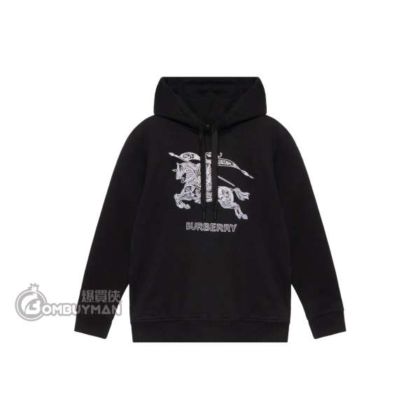 Burberry #8072776 XL Burberry embroidered-EKD logo-print Hoodie