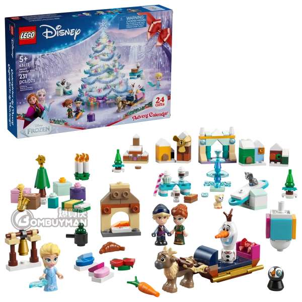 LEGO 43273 Disney Frozen Advent Calendar 2025 迪士尼冰雪奇緣 2025 年驚喜月曆 (魔雪奇緣,迪士尼公主)
