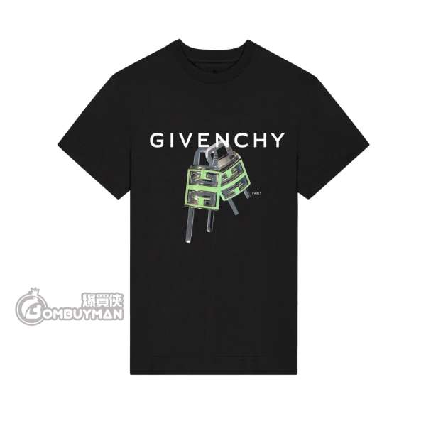 Givenchy #BM716G3YBC001 S 修身T恤 男款 黑色