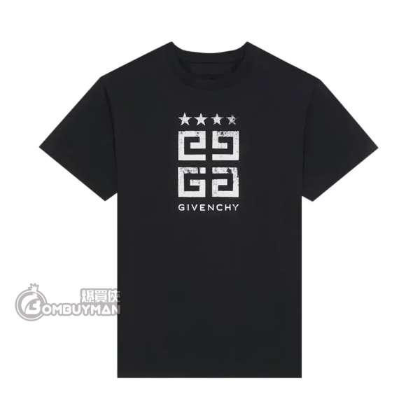 Givenchy #BM716G3YEL001 S 修身T恤 男款 黑色