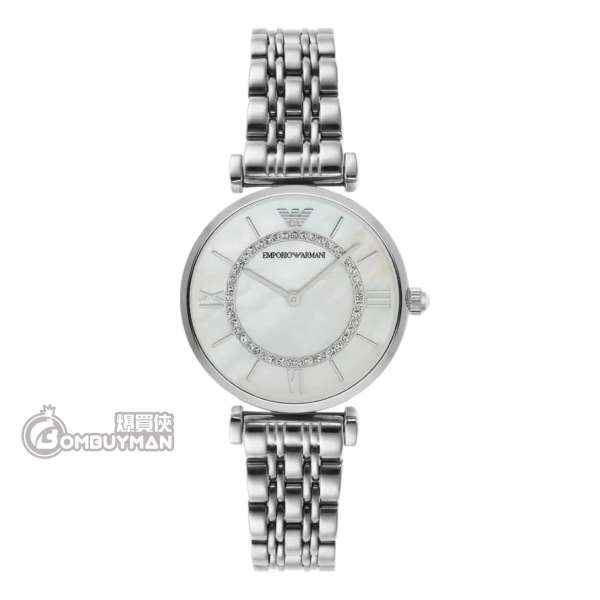 Emporio Armani AR1908 珍珠母貝腕錶 銀色女錶