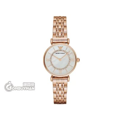 Emporio Armani AR1909 珍珠母貝腕錶 玫瑰金色女錶