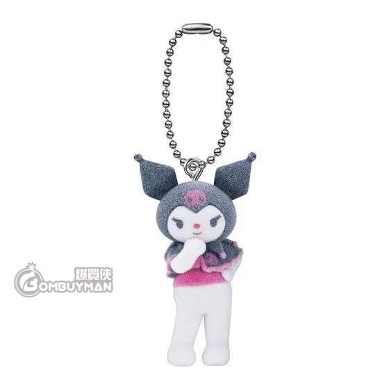 SANRIO 角色 迷你版長腿公仔扭蛋吊飾 (Kuromi)